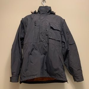 Eddie Bauer Navy Hooded Pullover Jacket